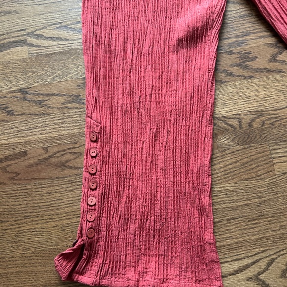 SOFT SURROUNDINGS PL TWO PIECE SET PANTS TUNIC ROSE CRINKLE GAUZE - Picture 7 of 9